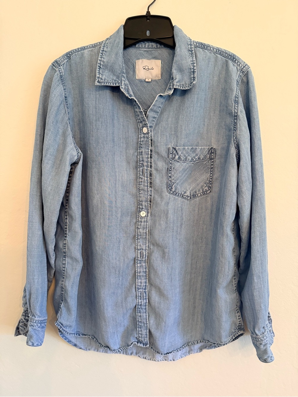 Rails Denim Chambray Button-Up Shirt size L